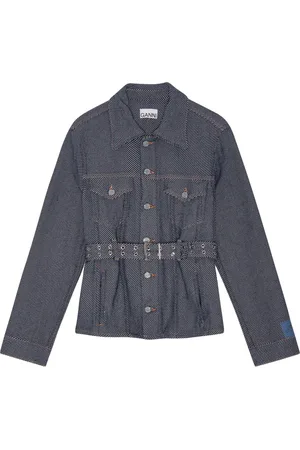 Ganni Belted denim jacket