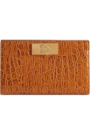 Giuseppe Zanotti Annhita crocodile-effect clutch bag