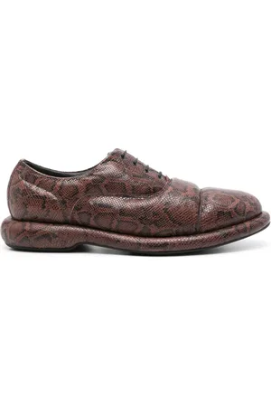 MARTINE ROSE X Clarks snakeskin-effect oxford shoes