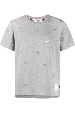 Thom Browne Embroidered cotton T-shirt