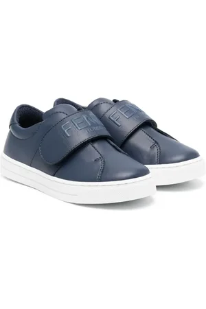 Fendi Touch-strap leather sneakers