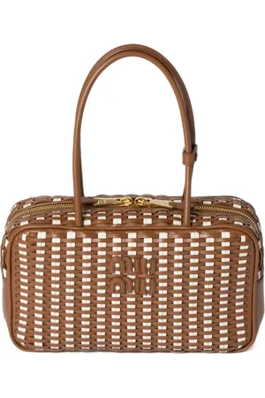Miu Miu Bea woven-effect tote bag