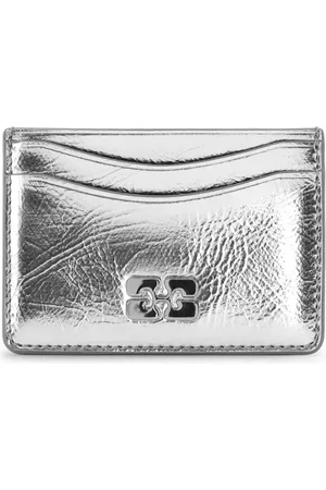 Ganni Bou metallic cardholder