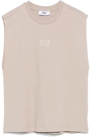 Msgm Raised-logo tank top
