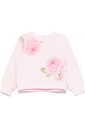 MONNALISA Rose-print sweatshirt