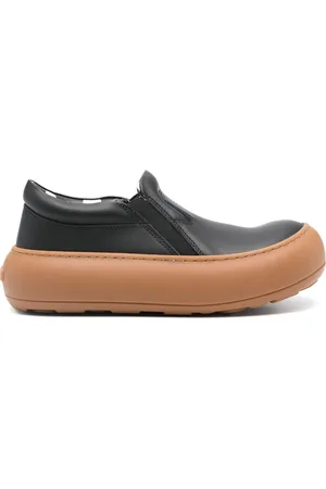 Moschino Oversized-sole leather sneakers