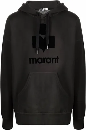 Isabel Marant Miley flocked-logo hoodie