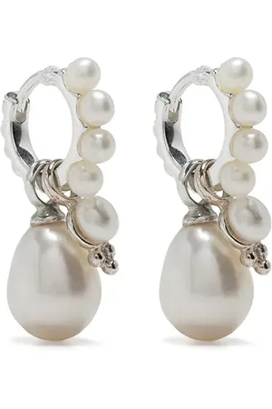 Dower and Hall Timeless pearl hoop earrings