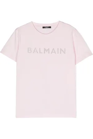 Balmain Crystal-embellished logo T-shirt