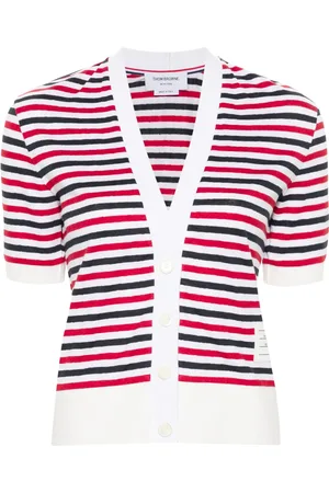 Thom Browne Striped linen cardigan