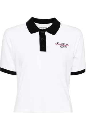 Chocoolate Logo-embroidered polo top