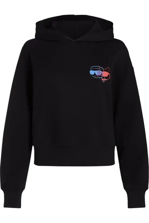 Karl Lagerfeld Ikon colour-pop cropped hoodie