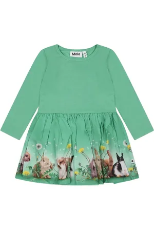 Molo Rabbit-print long-sleeve dress