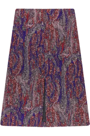 DRIES VAN NOTEN Jacquard midi skirt