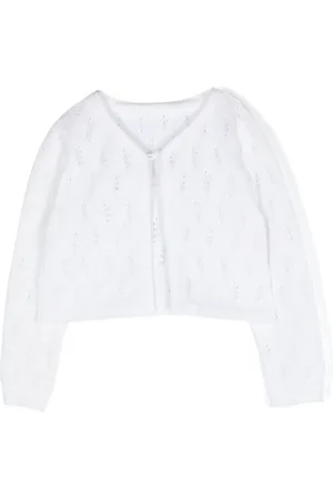 Lapin House Pointelle-knit cotton cardigan