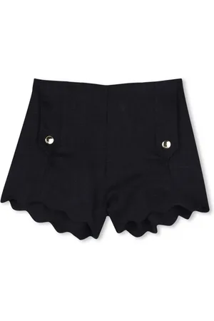 Chloé Scallop-edge linen shorts