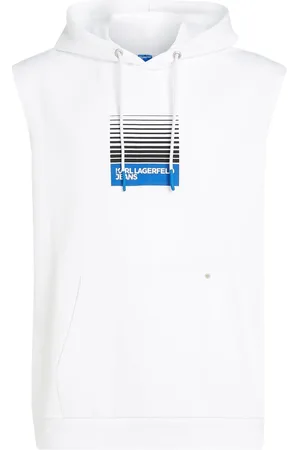 Karl Lagerfeld Logo-print sleeveless hoodie