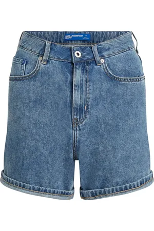Karl Lagerfeld High-rise denim shorts