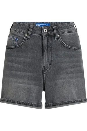 Karl Lagerfeld High-rise denim shorts