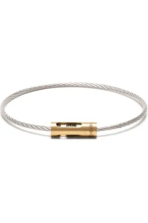 Le Gramme 18kt yellow gold and titanium 6g Cable bracelet