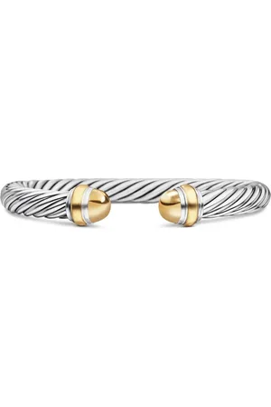 David Yurman 14K yellow gold and sterling Classic Cable bracelet (7mm)