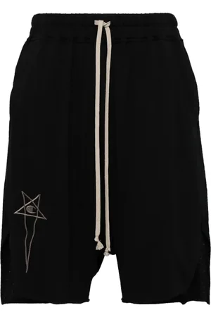 Rick Owens Embroidered logo drawstring shorts