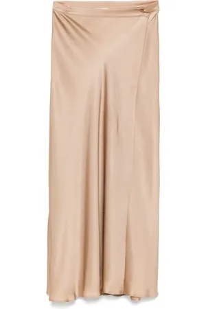 SEMICOUTURE Satin midi skirt