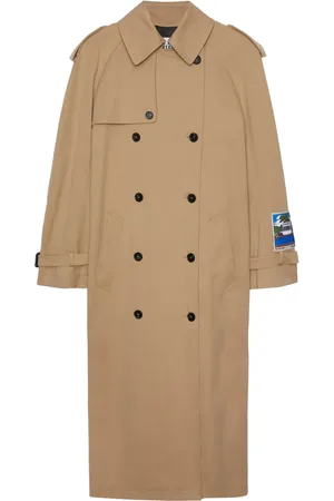 Msgm Logo-patch trench coat