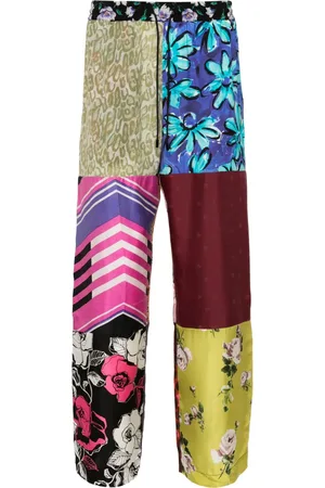 Marine Serre Regenerated Silk Scarves straight-leg trousers