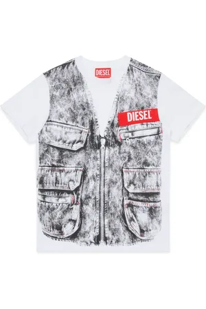 Diesel Vest-logo-print t-shirt