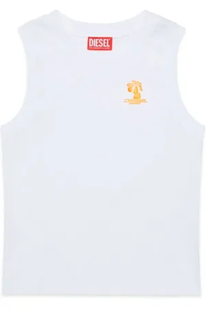 Diesel Logo-embroidered sleeveless t-shirt