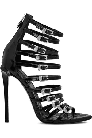 Philipp Plein Skull leather sandals