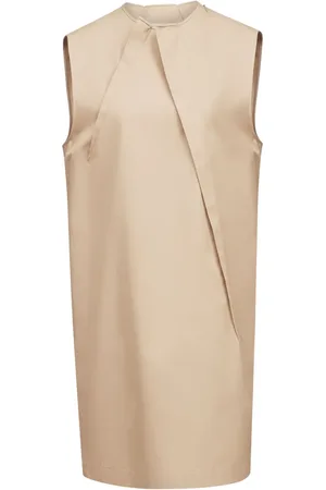 Maison Margiela Pleat-detail cap sleeved dress