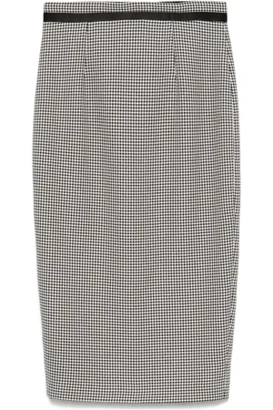 Styland Houndstooth midi skirt