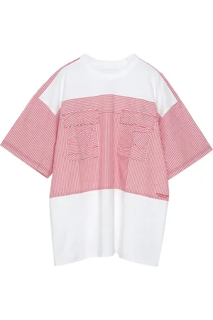 YOSHIO KUBO Stripe Patch t-shirt