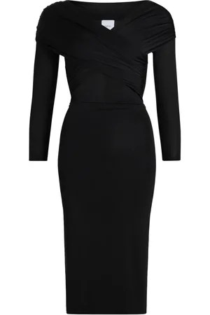 Patou Crossover-neck dressbla