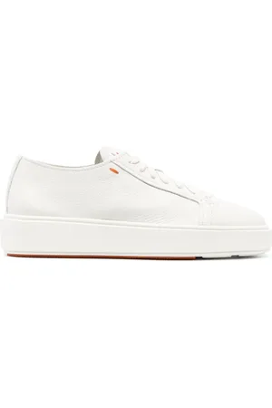 santoni Round-toe leather sneakers