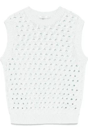PESERICO SIGN Sequined knitted top