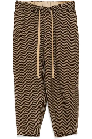 UMA WANG Patterned drop-crotch trousers