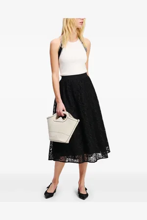 Karl Lagerfeld Floral-embroidered skirt