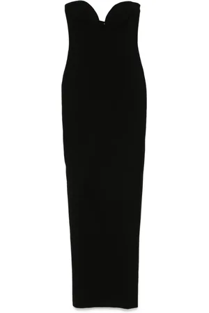Monot Strapless crepe midi dress