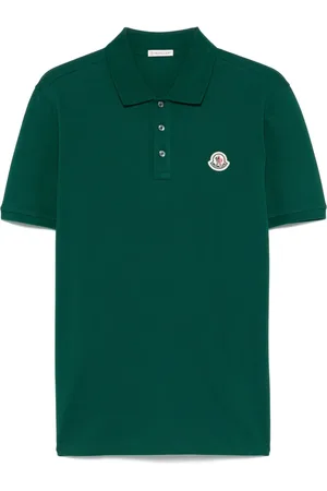 Moncler Stripe-detail piqu?? polo shirt
