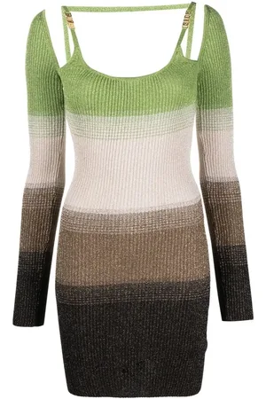 GCDS Knitted striped mini dress