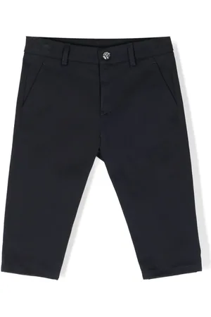 Roberto Cavalli Logo-embroidered cotton trousers