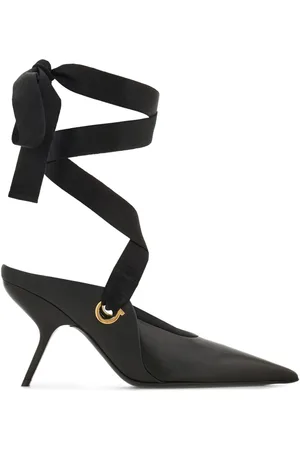 Salvatore Ferragamo 85mm ribbon-detail pointed-toe mules