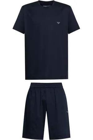 Emporio Armani Logo-embroidered loungewear set