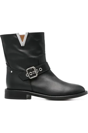 Via Roma Logo-plaque leather boots