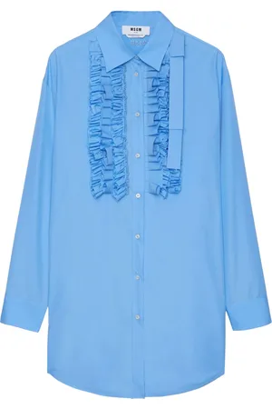 Msgm Ruffled poplin mini dress