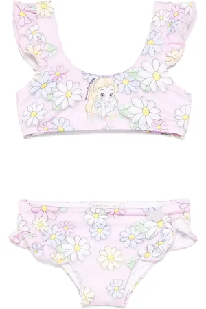 MONNALISA X Disney Alice-print bikini