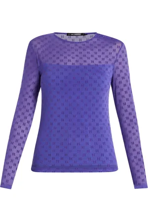 Karl Lagerfeld Monogram-mesh T-shirt